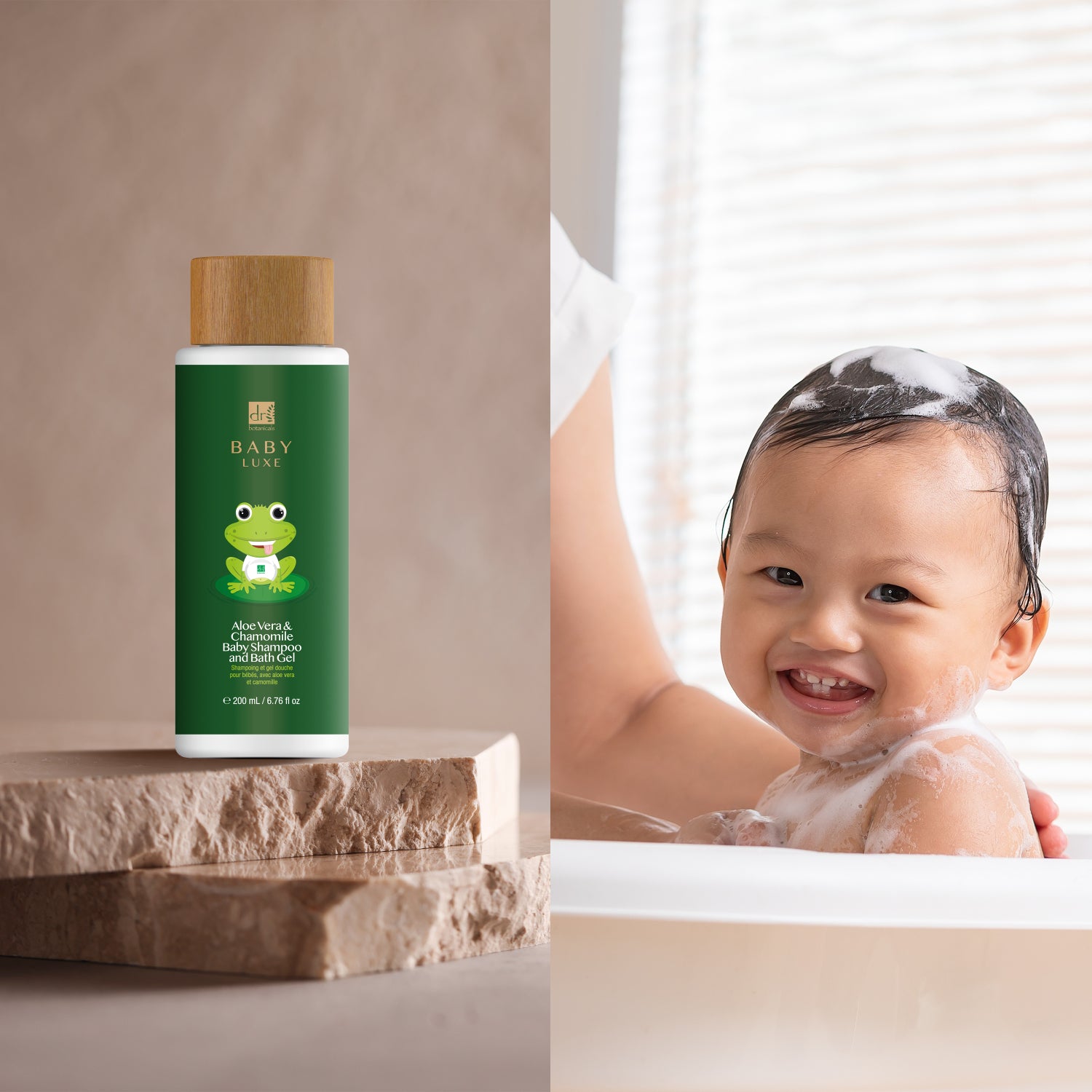Baby Lux Aloe Vera & Chamomile Baby Shampoo & Bath Gel 200ml Twin Value Savings Pack