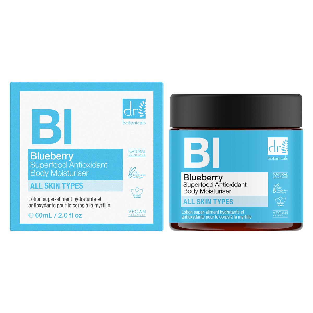 Blaubeer-Superfood-Antioxidantien-Körperlotion-Duo
