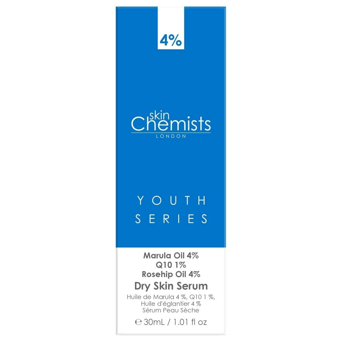 Sérum pour peaux sèches Youth Series à l'huile de marula 4 %, Q10 1 %, huile de rose musquée 4 %, 30 ml