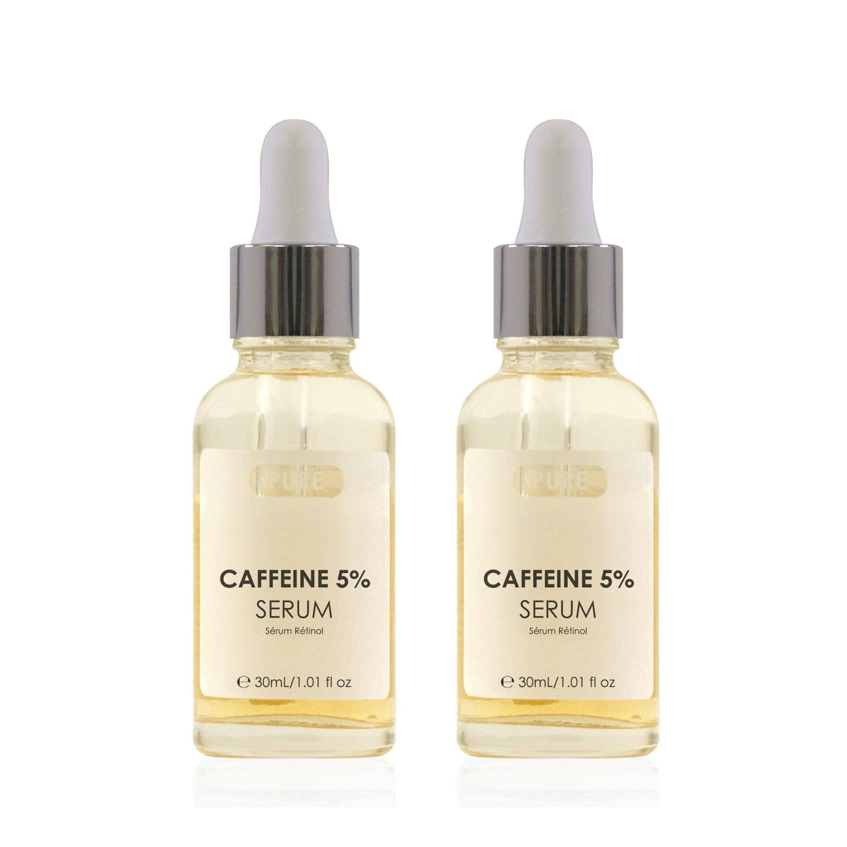 skinChemists Pure Caffeine 5% Biphase Serum 30ml Twin Value Savings Pack - skinChemists