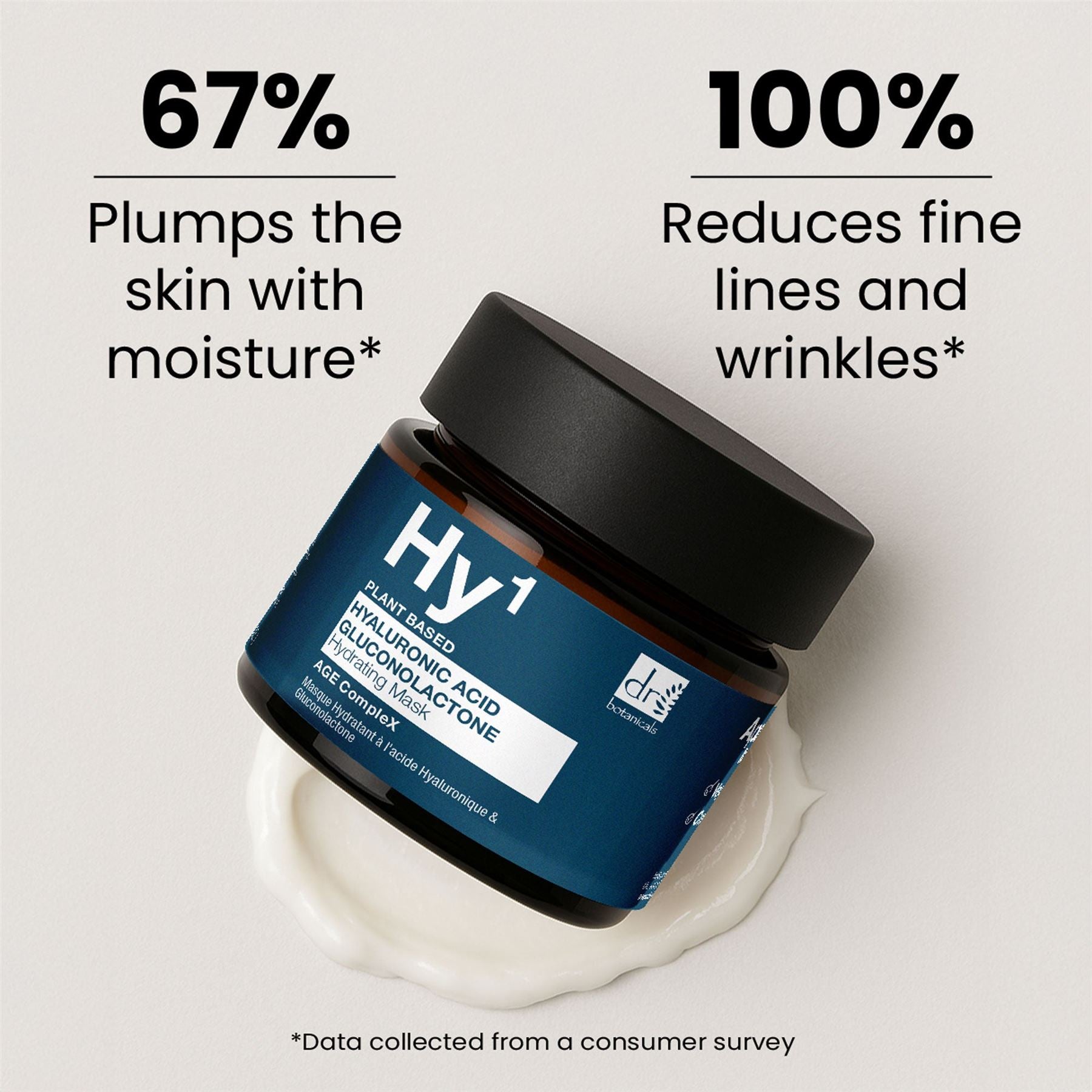 Hochwertige Hyaluronsäure 1 % & Gluconolacton Maske 60 ml