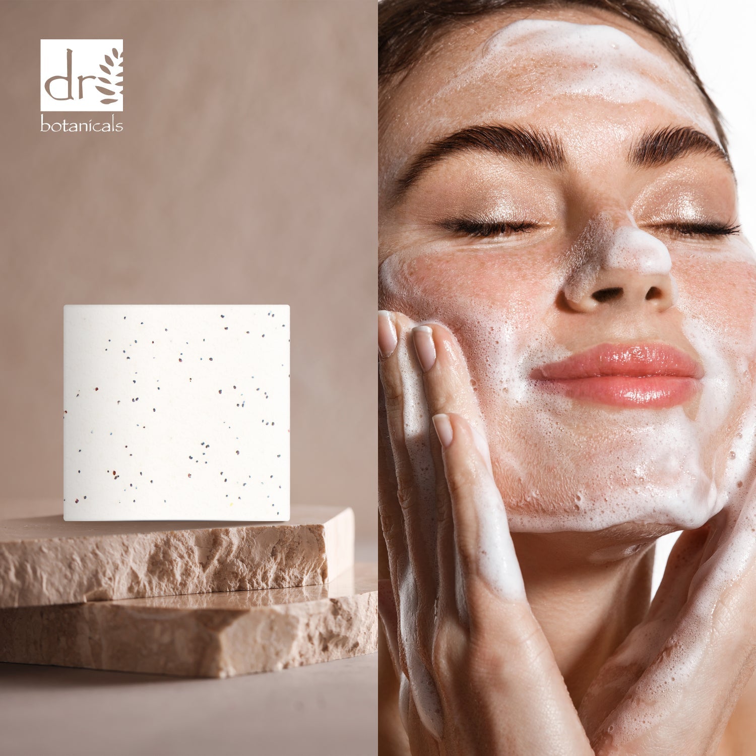 Gesichtsreinigungsseife mit Kakao- und Kokosnuss-Superfood, 100 g