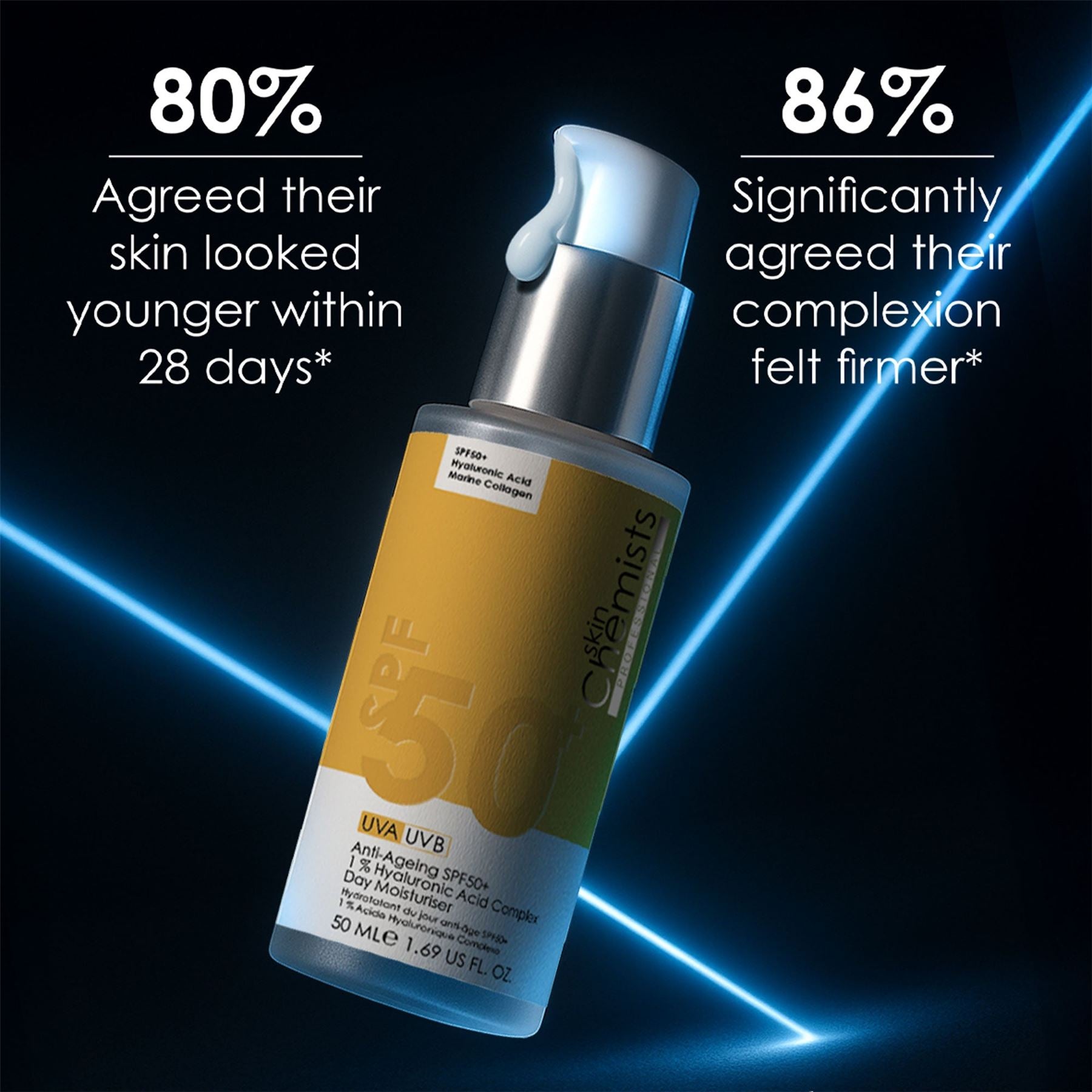 Anti-Aging Tagescreme mit LSF 50, 1 % Hyaluronsäure, 50 ml