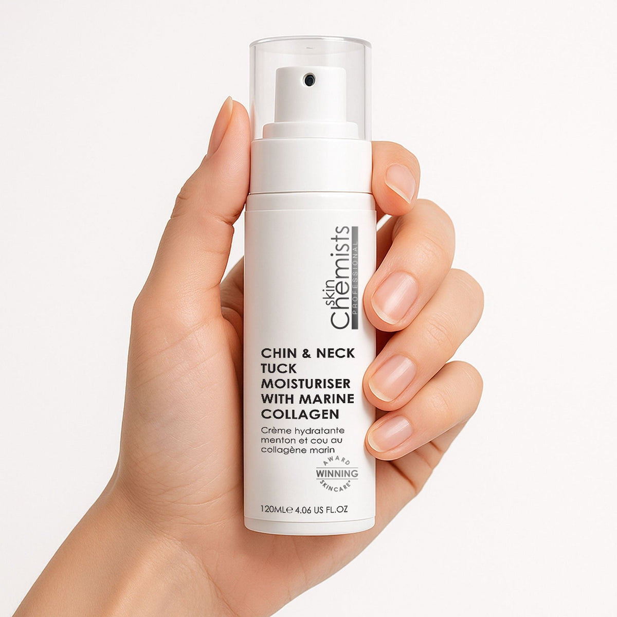 Hydratant raffermissant au collagène marin pour le menton et le cou 120ml