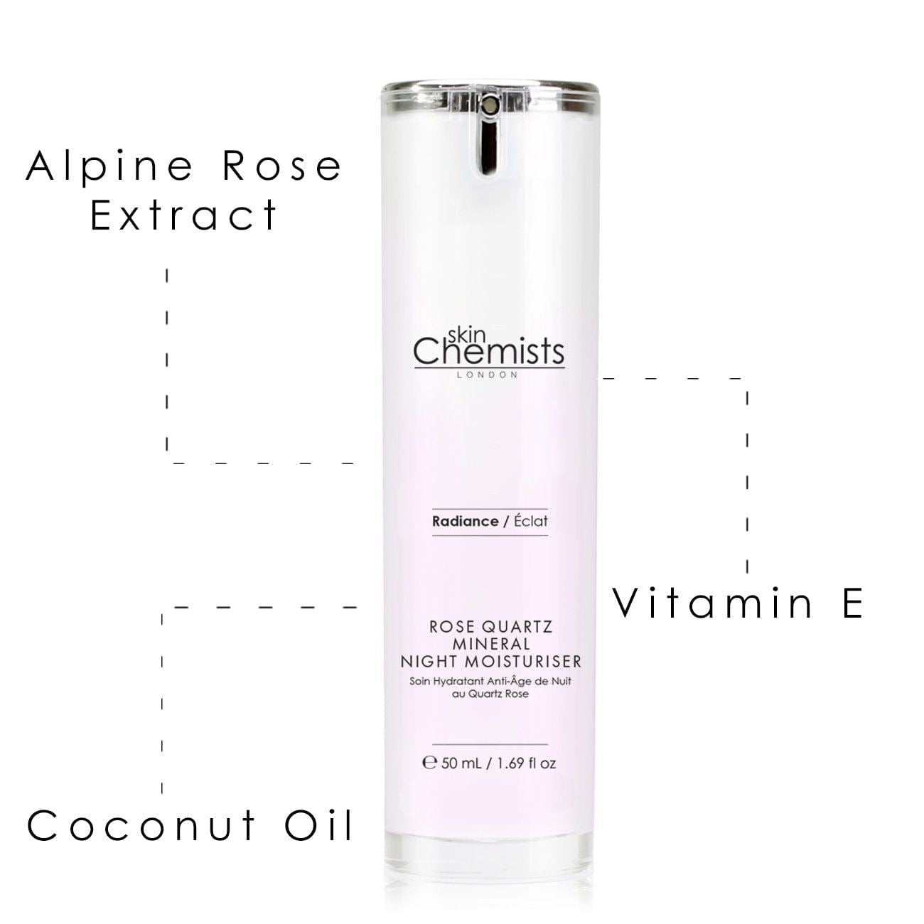 Rosenquarz-Mineral-Nachtcreme 50 ml Doppelpack