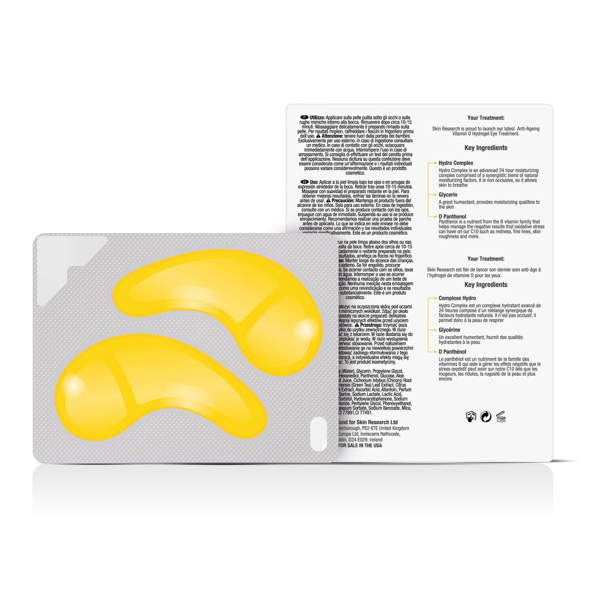Skin Research Anti-Ageing Vitamin D Hydrogel Eye Treatment (5 x 2) Twin Value Savings Pack - skinChemists