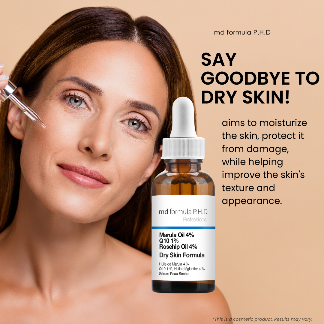 Serum für trockene Haut mit Marulaöl (4 %), Q10 (1 %) und Hagebuttenöl (4 %) – 30 ml Doppelpackung zum Vorteilspreis