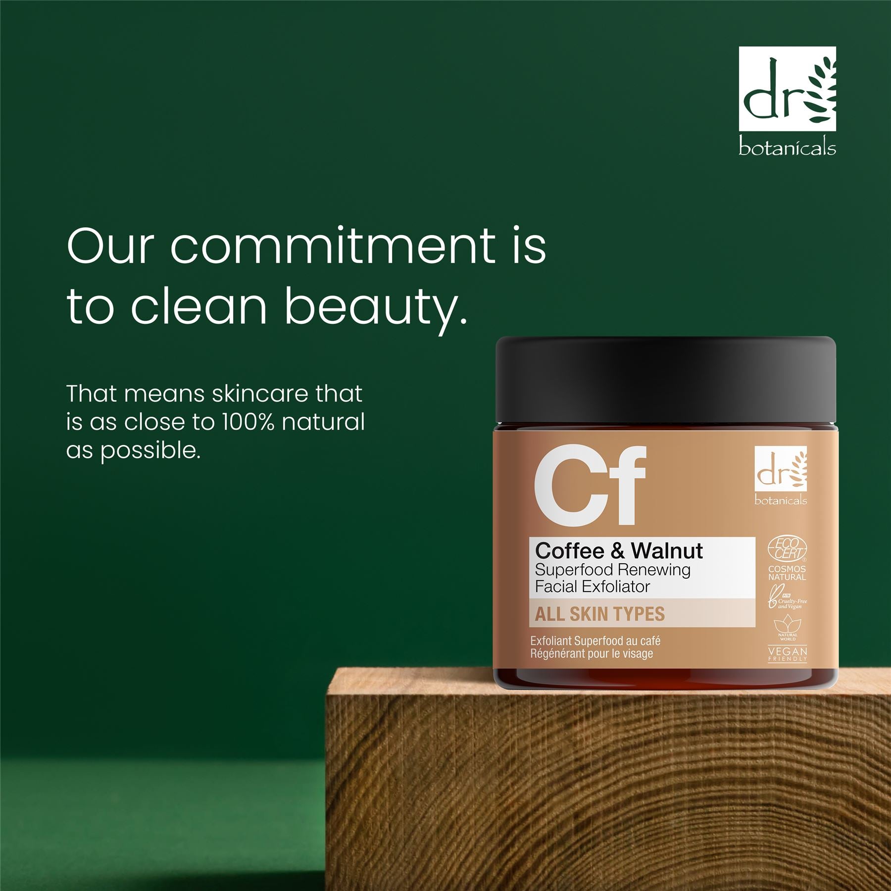 Hochwirksames Kaffee-Superfood-Gesichtspeeling 60 ml
