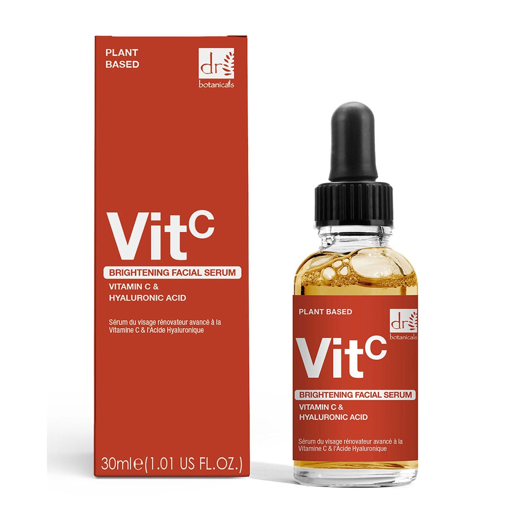 Aufhellendes Gesichtsserum mit 5 % Vitamin C und 2 % Hyaluronsäure – 30 ml