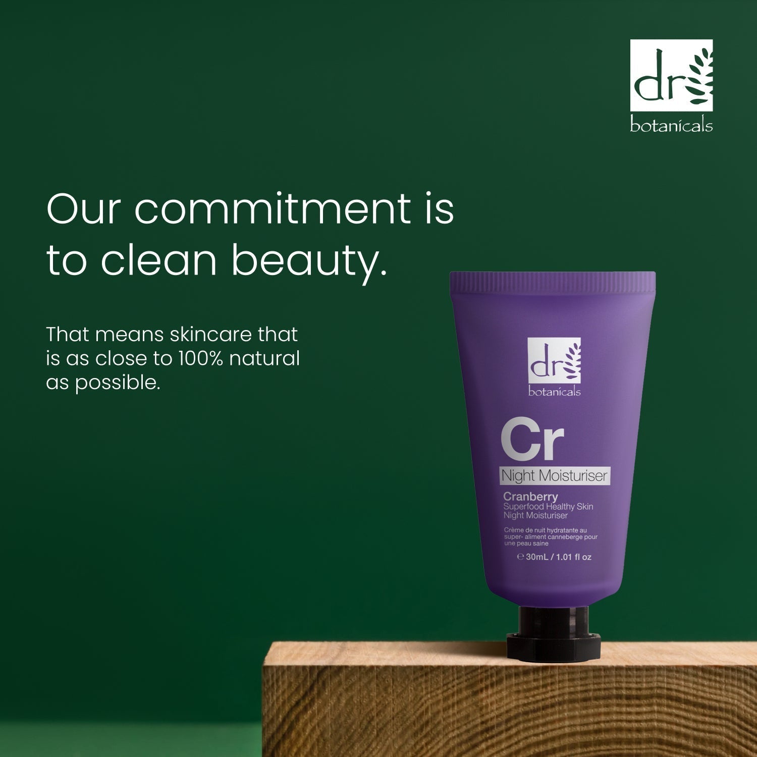 Cranberry Superfood Feuchtigkeitscreme für gesunde Haut, Nachtcreme, 30 ml