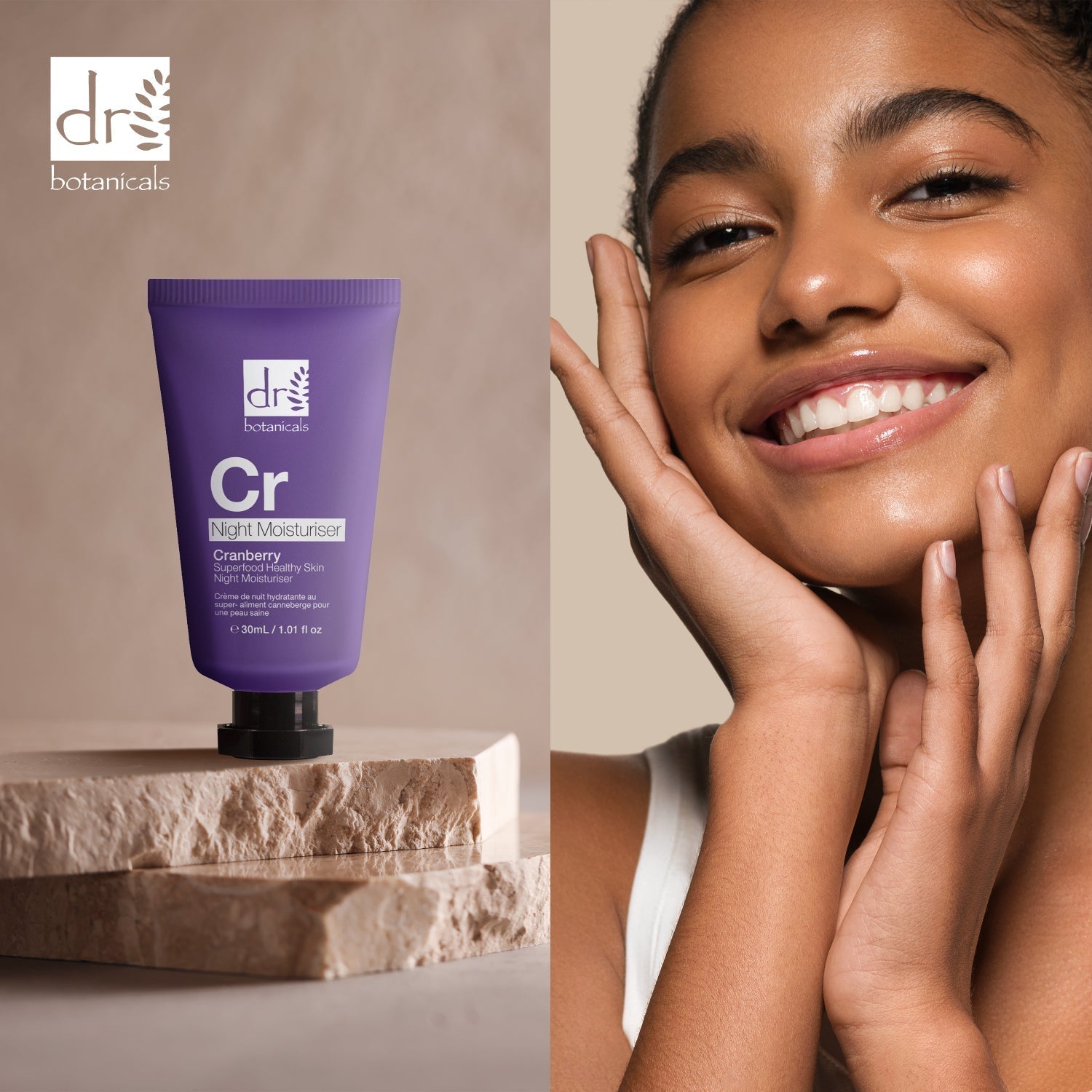 Cranberry Superfood Feuchtigkeitscreme für gesunde Haut, Nachtcreme, 30 ml