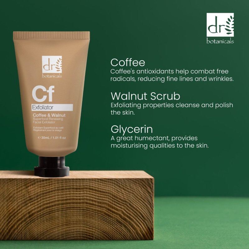 Coffee Superfood Renewing Facial Exfoliator with Physical & Chemical Exfoliation - skinChemists