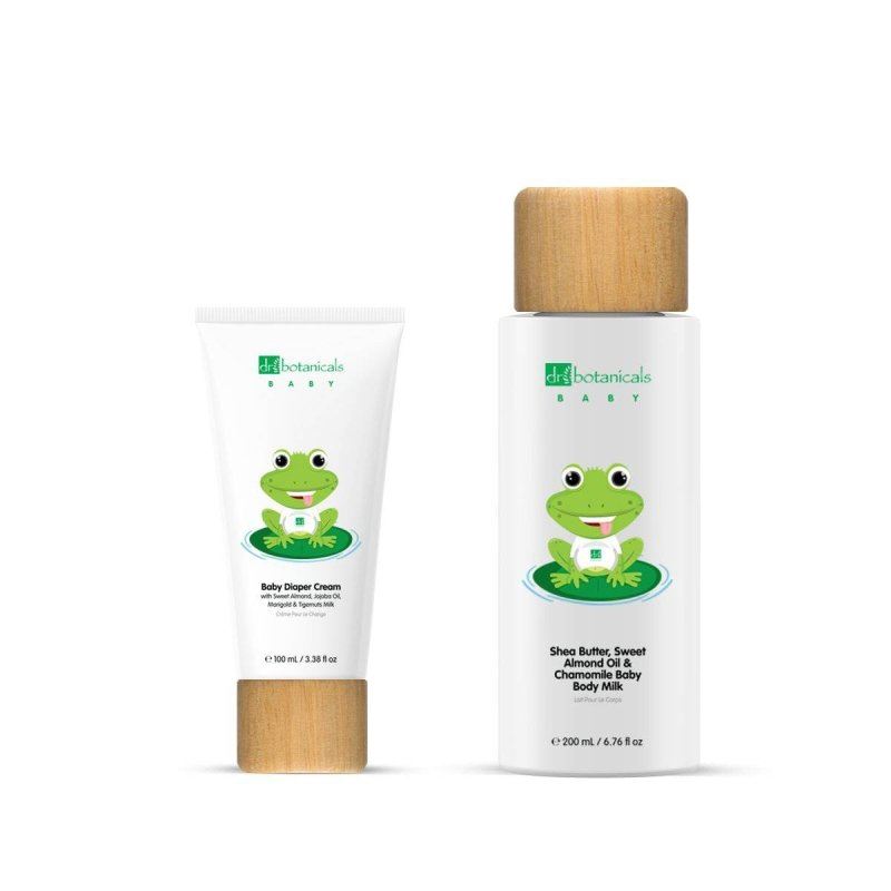 Baby-Windelcreme- und Körpermilch-Set mit Süßmandelöl