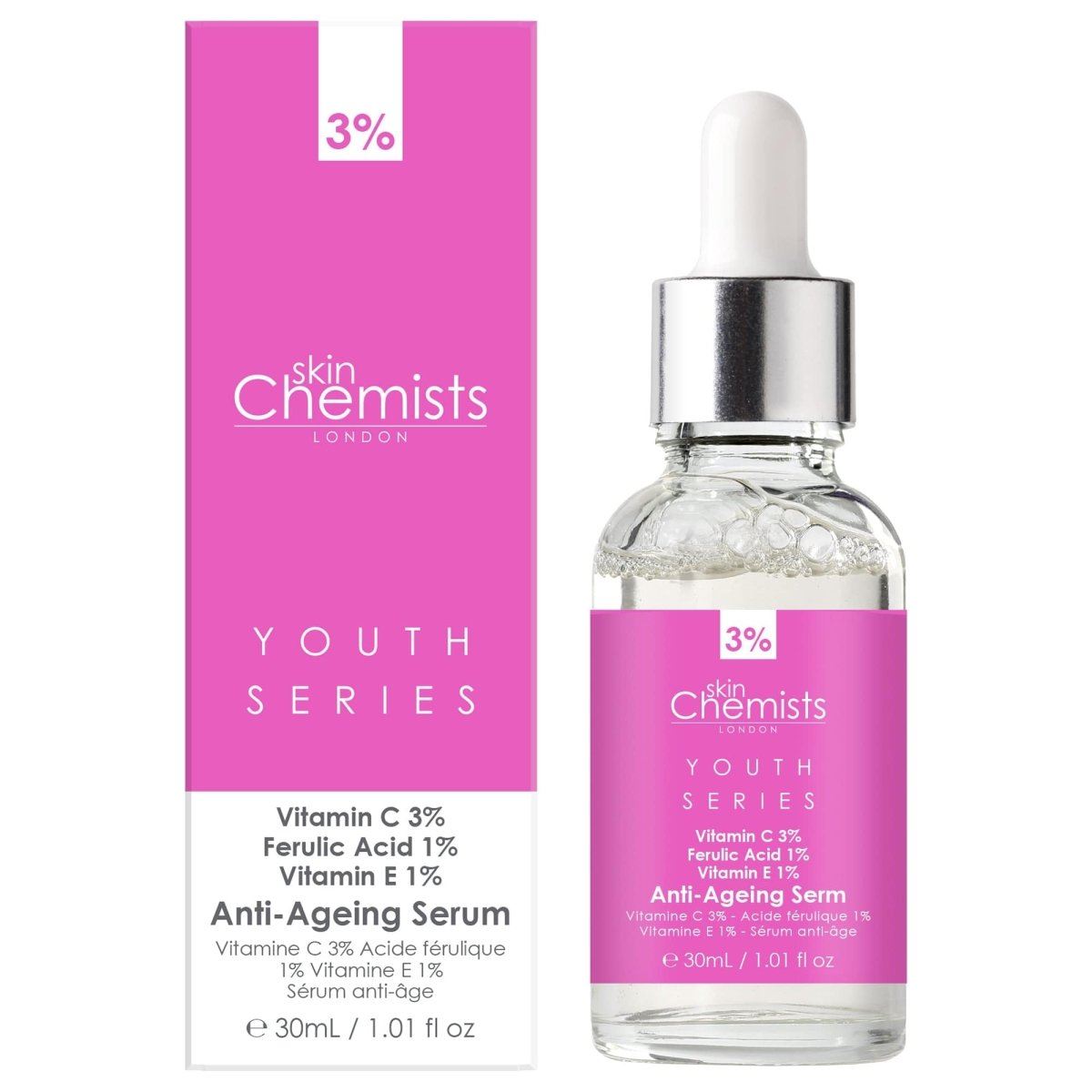 Sérum anti-âge Youth Series Vitamine C 3 %, Acide férulique 1 %, Vitamine E 1 % 30 ml