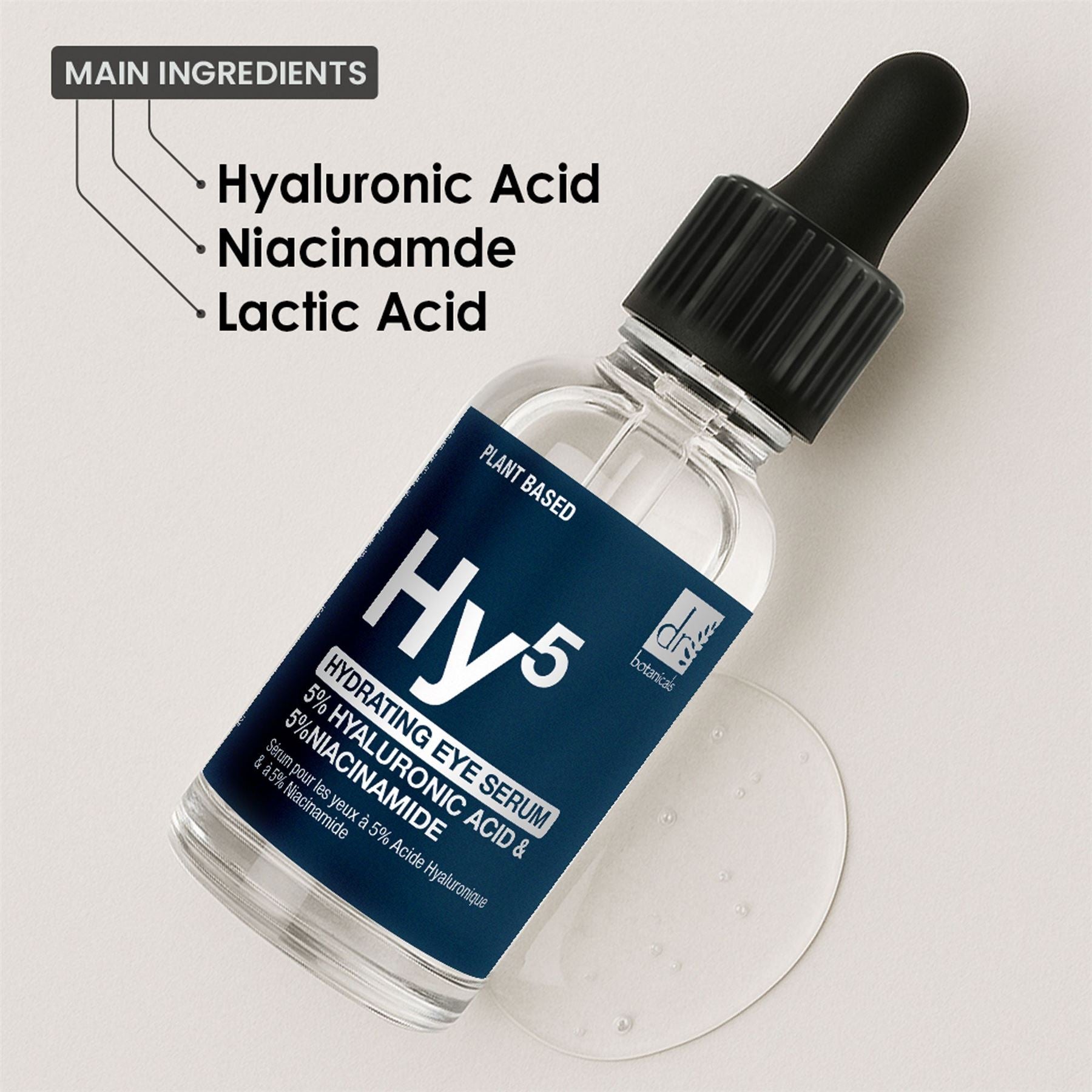 Feuchtigkeitsspendendes Augenserum mit 5 % Hyaluronsäure und 5 % Niacinamid, 15 ml