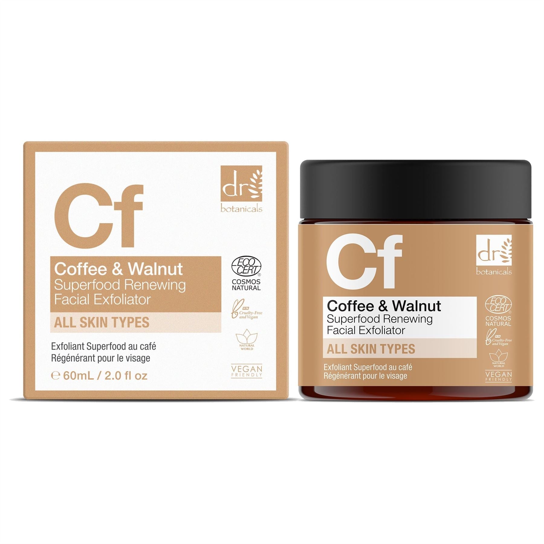 Hochwirksames Kaffee-Superfood-Gesichtspeeling 60 ml