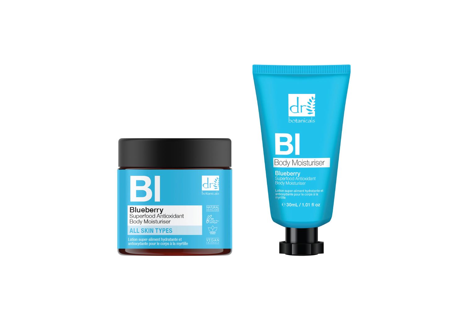 Blaubeer-Superfood-Antioxidantien-Körperlotion-Duo