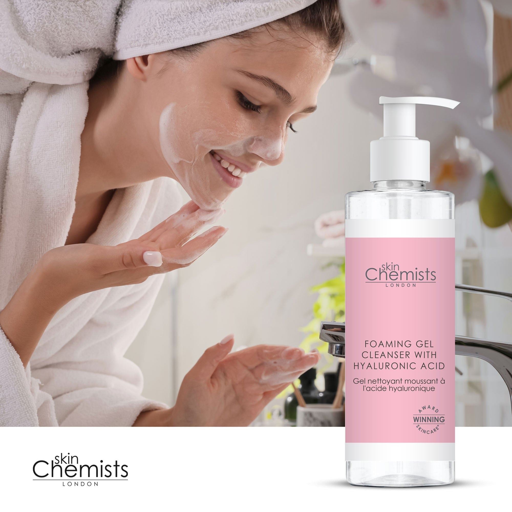 Schäumendes Gel-Reinigungsgel mit Hyaluronsäure, 200 ml