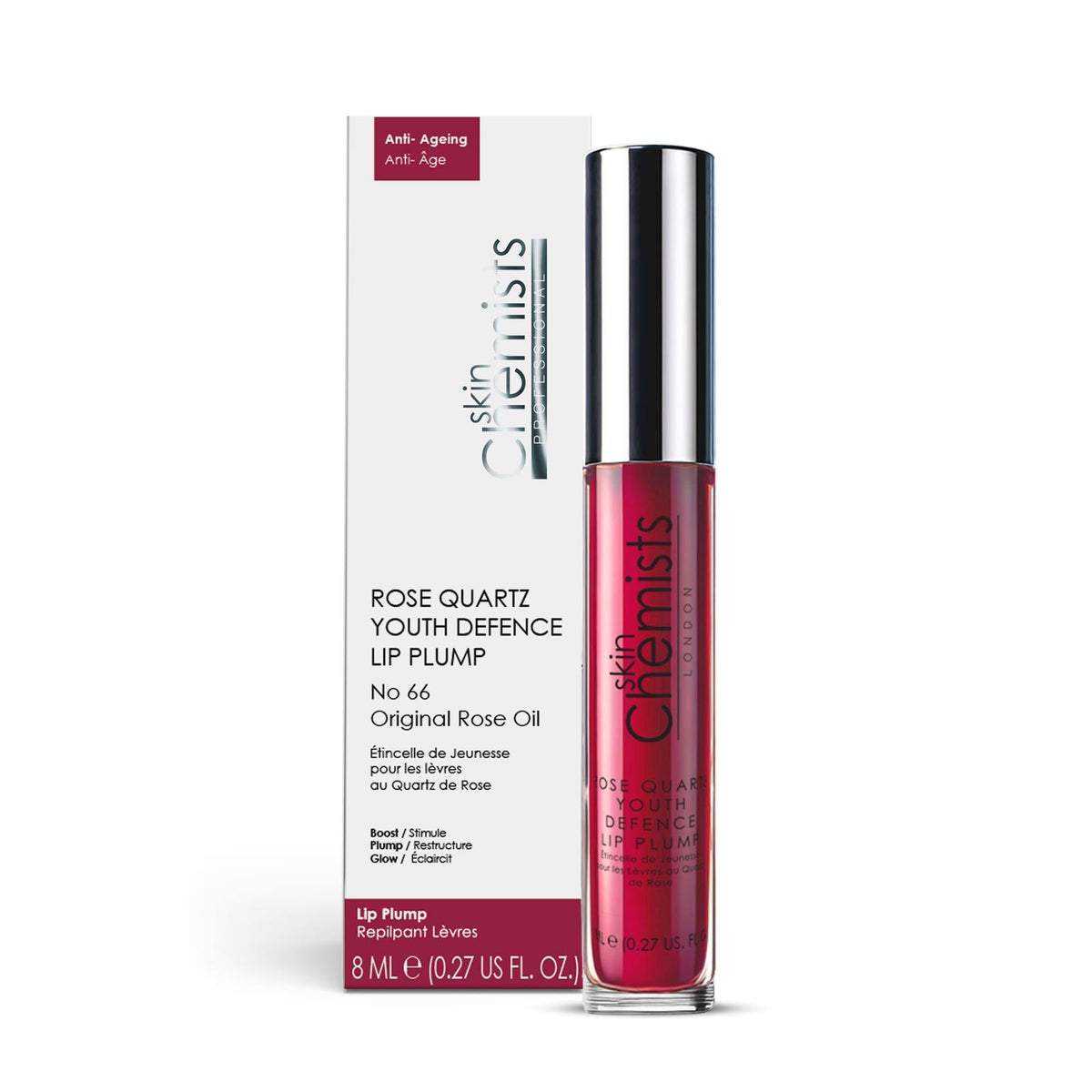 Volumizzante labbra anti-età Rose Quartz Youth Defence No 66 Orginal Rose Oil 8ml