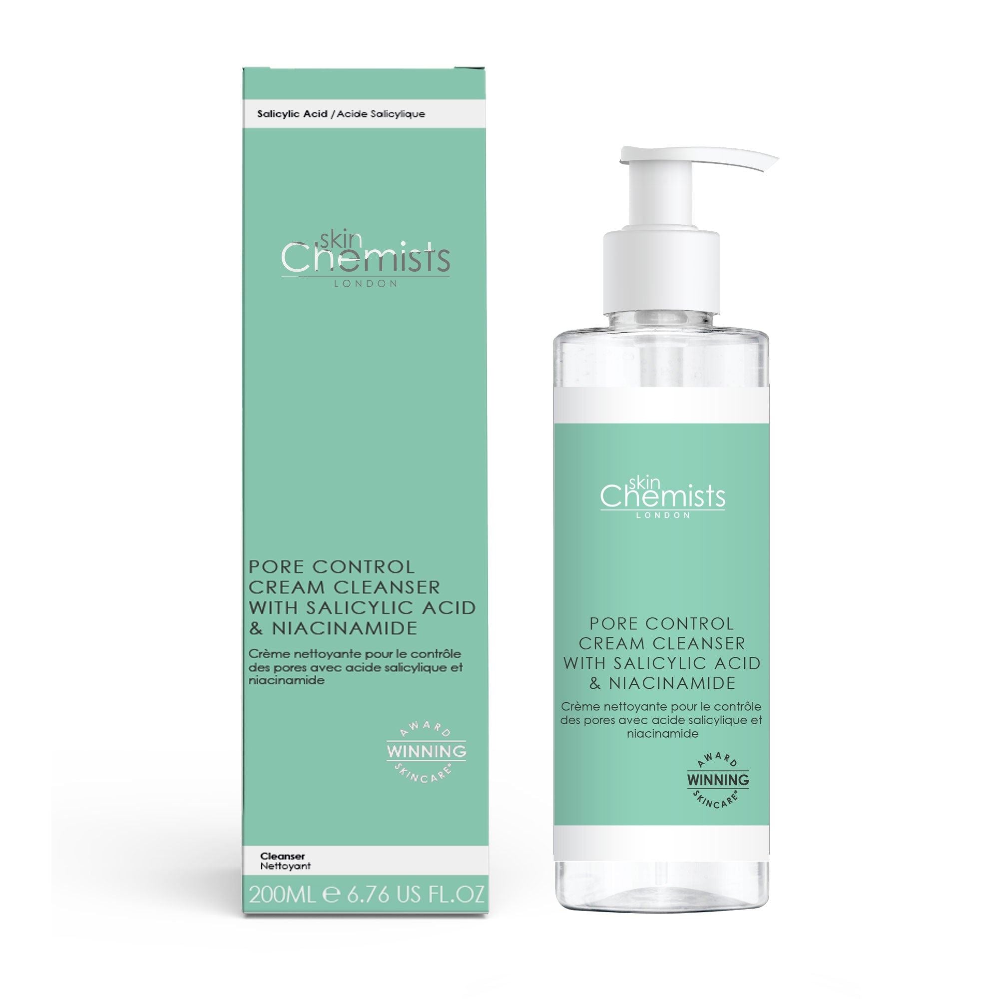 Porenverfeinernde Creme-Reinigungslotion mit Salicylsäure und Niacinamid, 200 ml