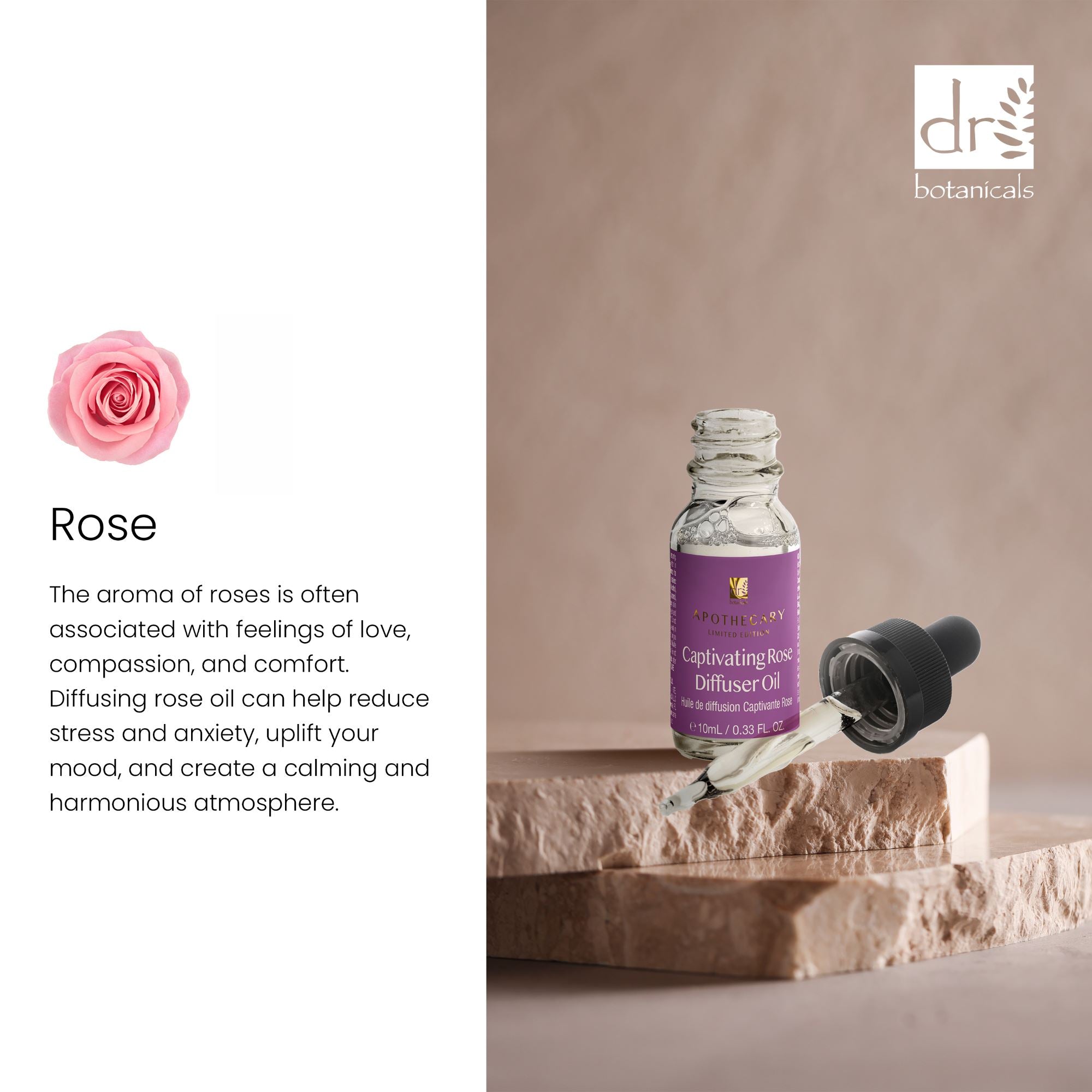 Deluxe Relaxation Rose Diffuser Kit with Sandalwood & Bergamot Candle