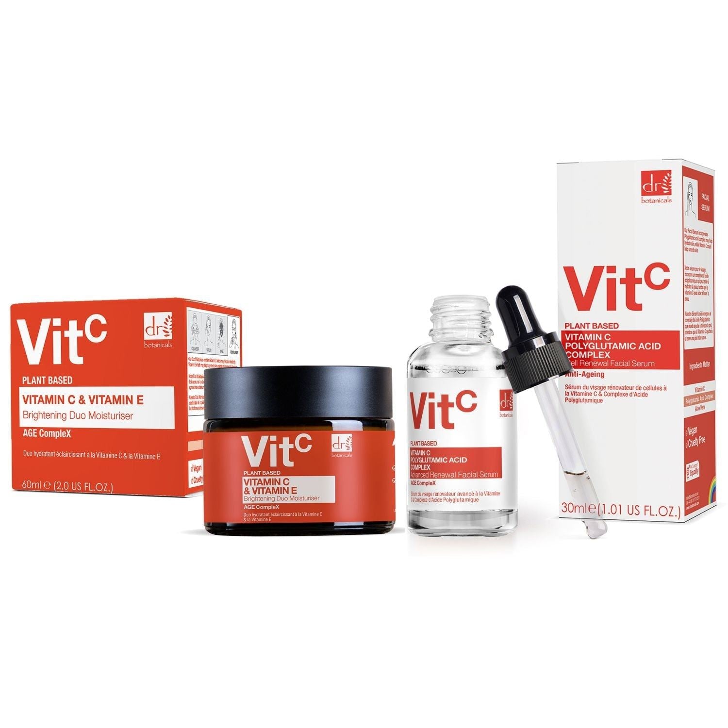 Anti-Aging Vitamin C Duo Feuchtigkeitscreme &amp; Hochwirksames Gesichtsserum Set