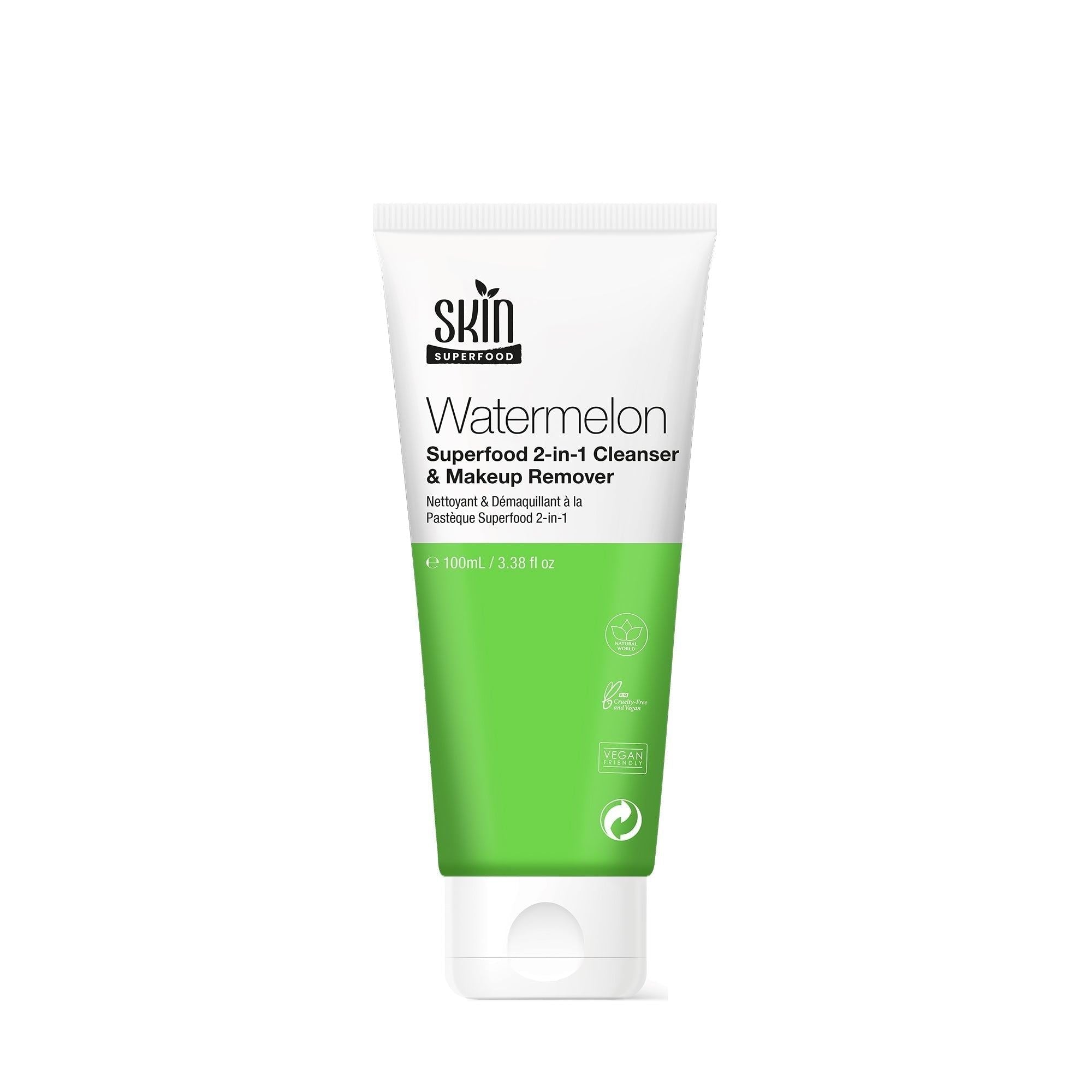 Wassermelonen-Superfood 2-in-1 Reinigungs- und Make-up-Entferner 100 ml Doppel-Sparpackung