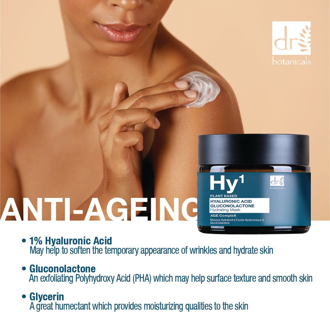 Hyaluronsäure 1 % &amp; Gluconolacton Maske 60 ml