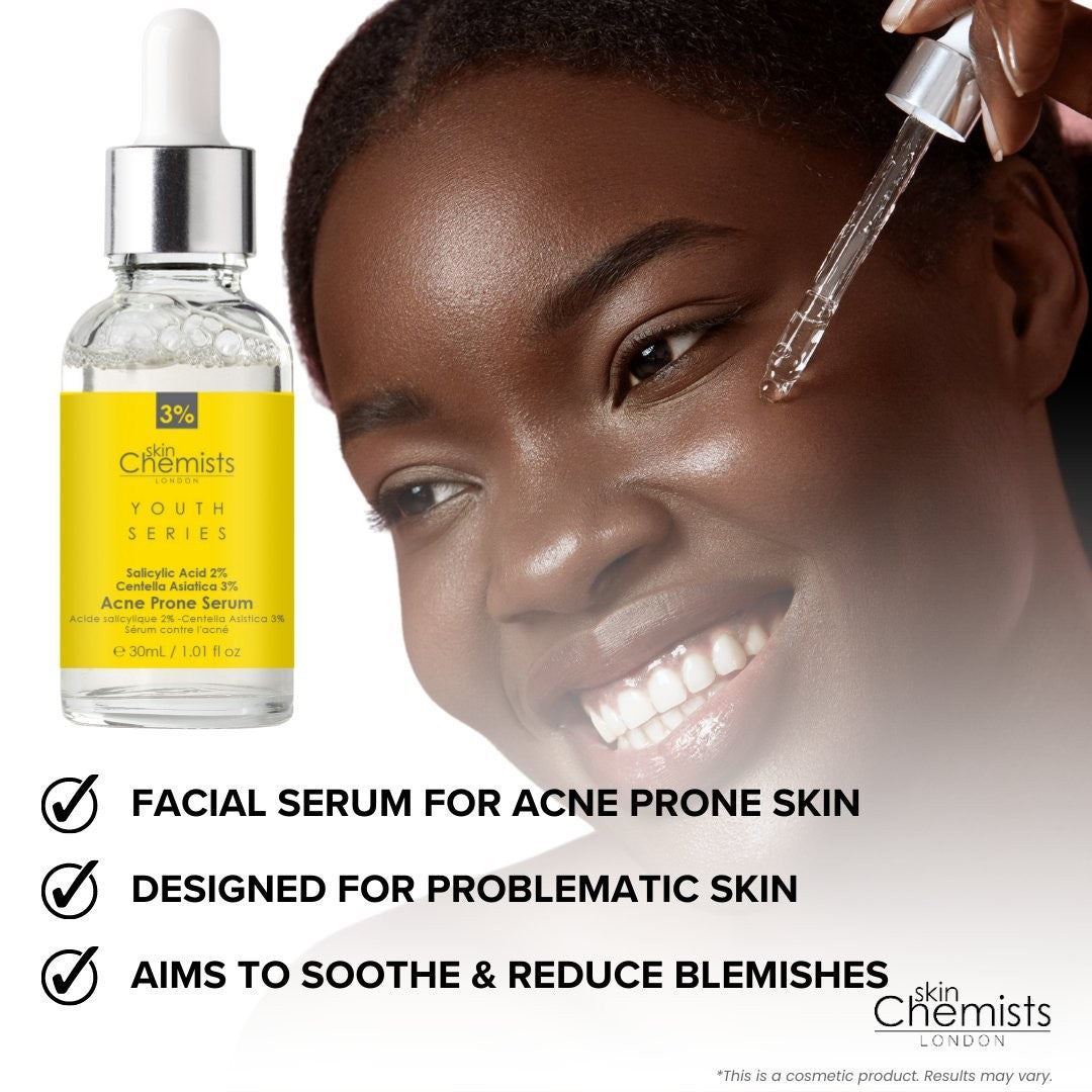 Sérum pour peaux à tendance acnéique Youth Series, acide salicylique 2 %, centella asiatica 3 %, 30 ml