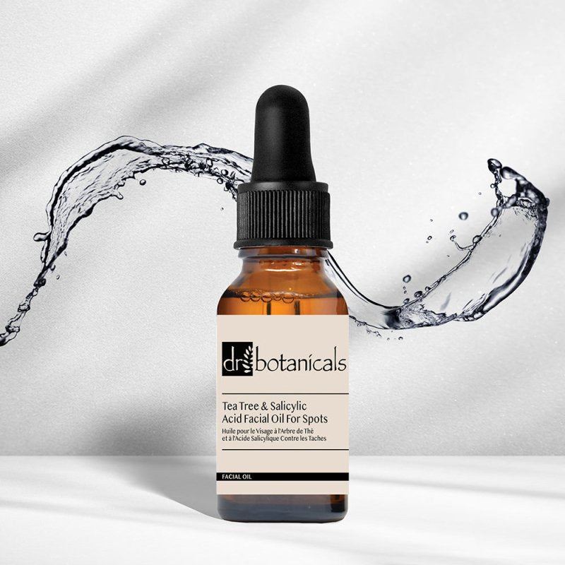 Huile visage anti-imperfections à base d'eucalyptus, d'arbre à thé et d'acide salicylique 15 ml