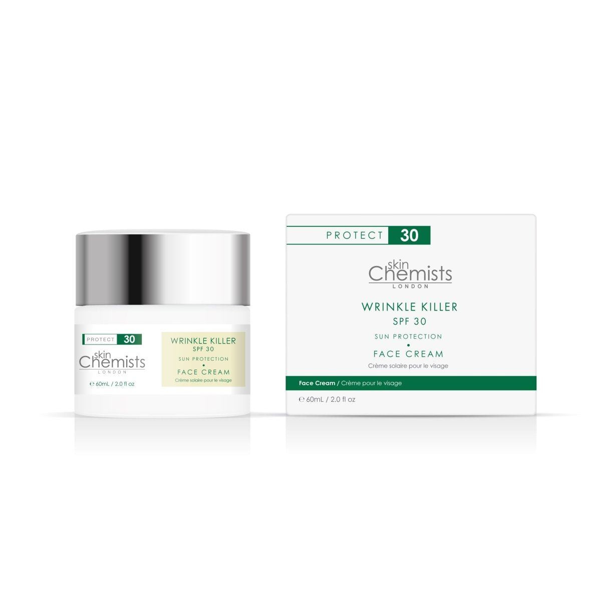 Faltenbekämpfende Tagescreme mit Sonnenschutz LSF 30, 60 ml
