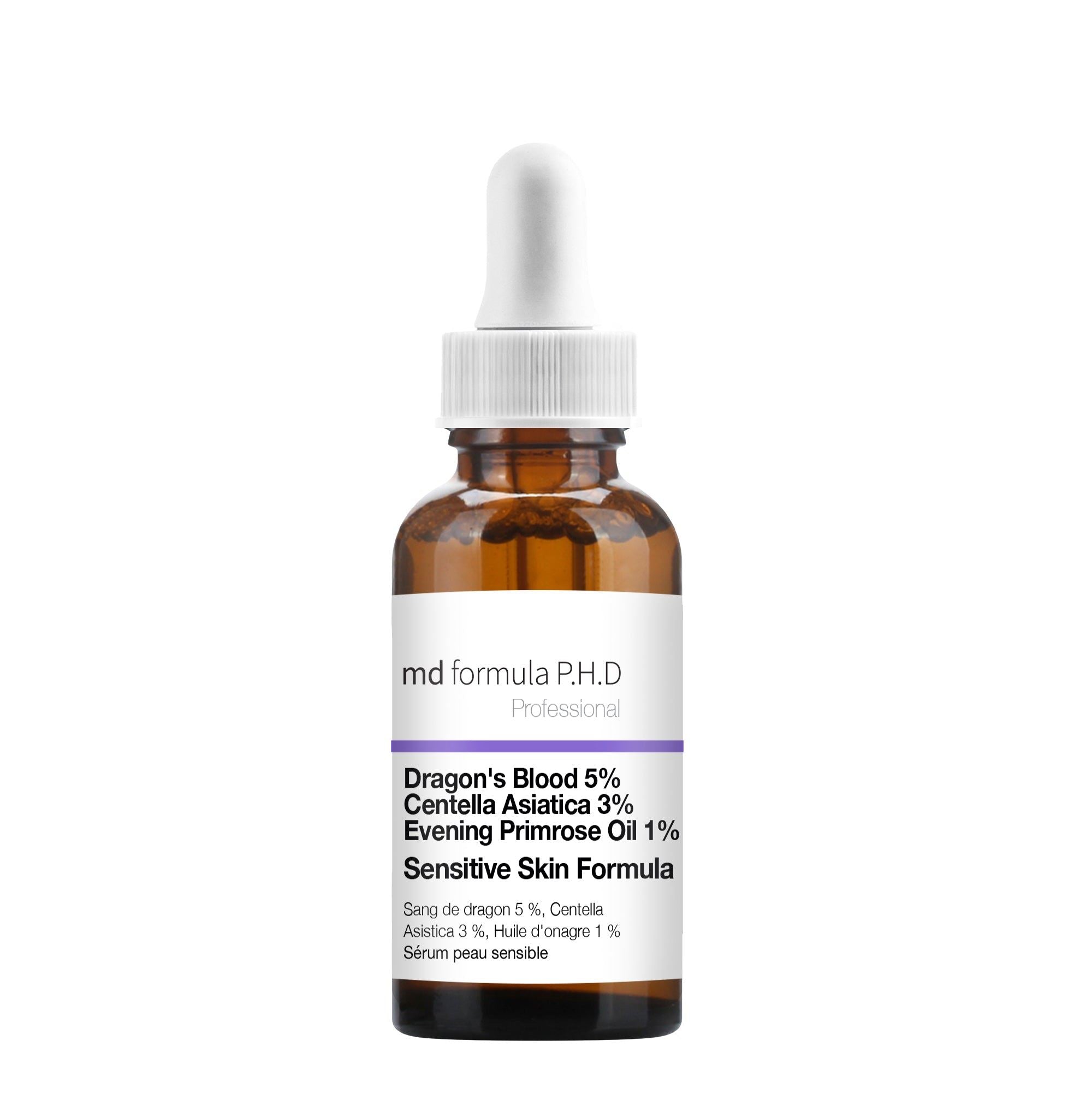 Sérum pour peaux sensibles à base de sang de dragon 5 %, de centella asiatica 3 %, d'huile d'onagre 1 % (30 ml)