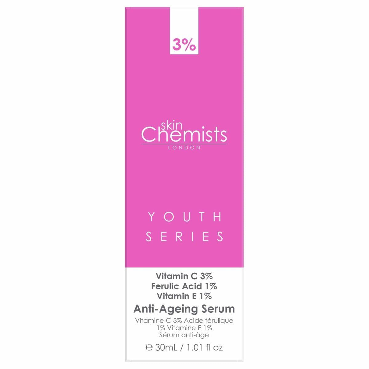 Youth Series Anti-Ageing Serum Vitamin C 3%, Ferulic Acid 1%, Vitamin E 1% 30ml