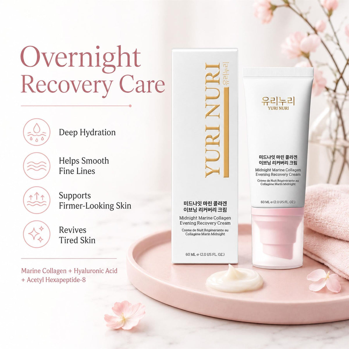 Crema riparatrice al collagene marino Midnight 60ml