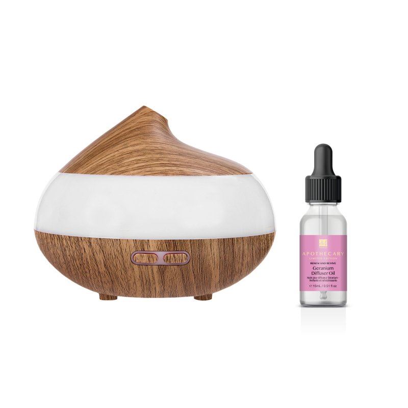 Wooden Aroma Diffuser + Geranium Oil Kit - skinChemists