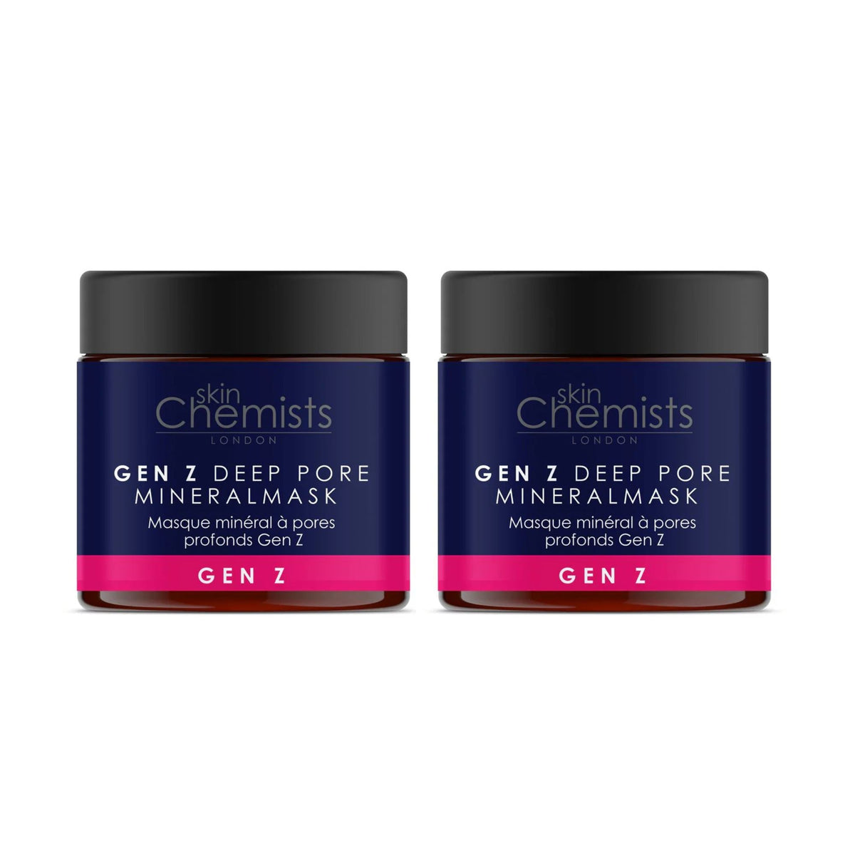 skinChemists Gen Z Deep Pore Clay Mask 60ml Twin Value Savings Pack - skinChemists
