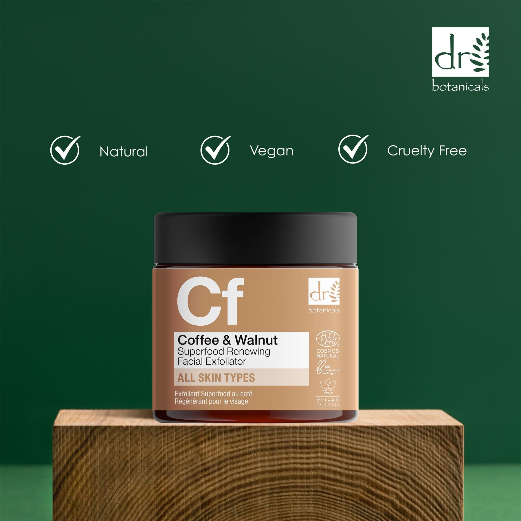 Hochwirksames Kaffee-Superfood-Gesichtspeeling 60 ml