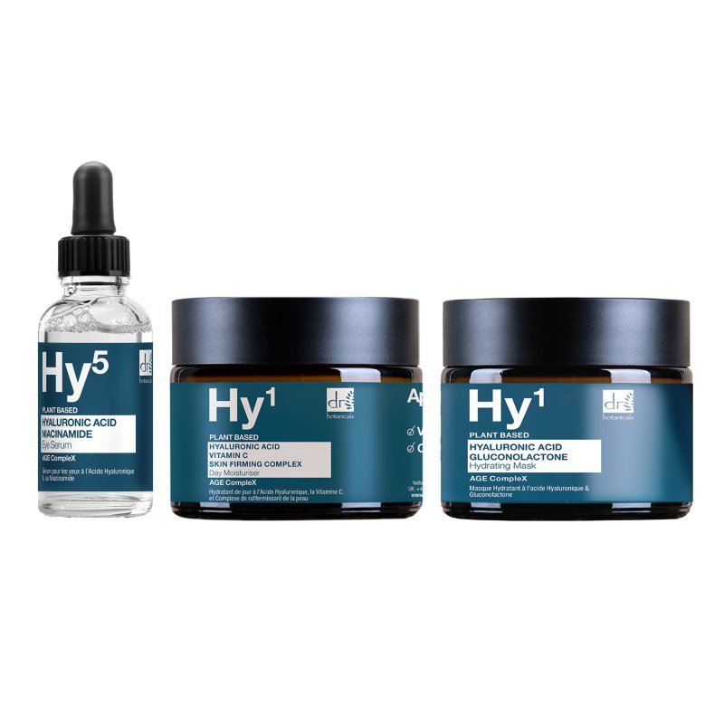 Anti-Aging-Tagescreme, Serum und Maske mit Hyaluronsäure