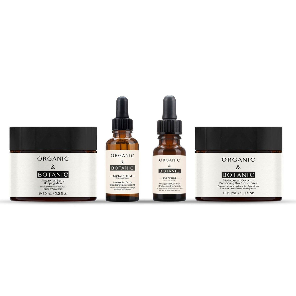 OB Amazonian Berry Serum and Sleeping Mask + Madagascan Coconut Day Cream and Eye Serum - skinChemists