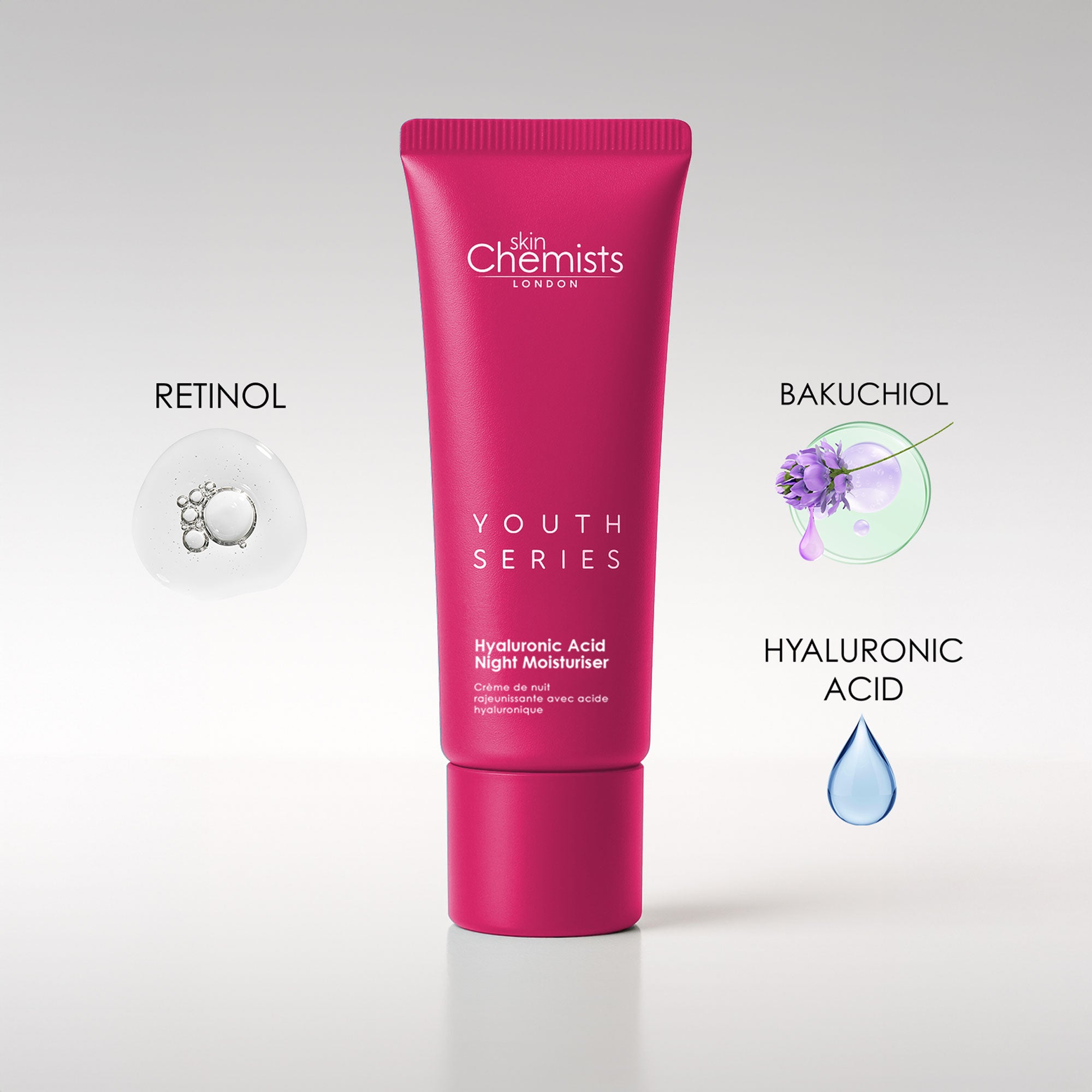 skinChemists Retinol Bakuchiol Nachtcreme Anti-Aging 50ml