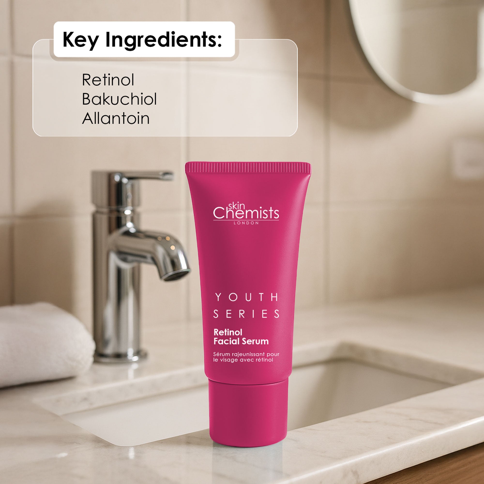 skinChemists Retinol und Bakuchiol Dual Anti-Aging Gesichtsserum 30 ml
