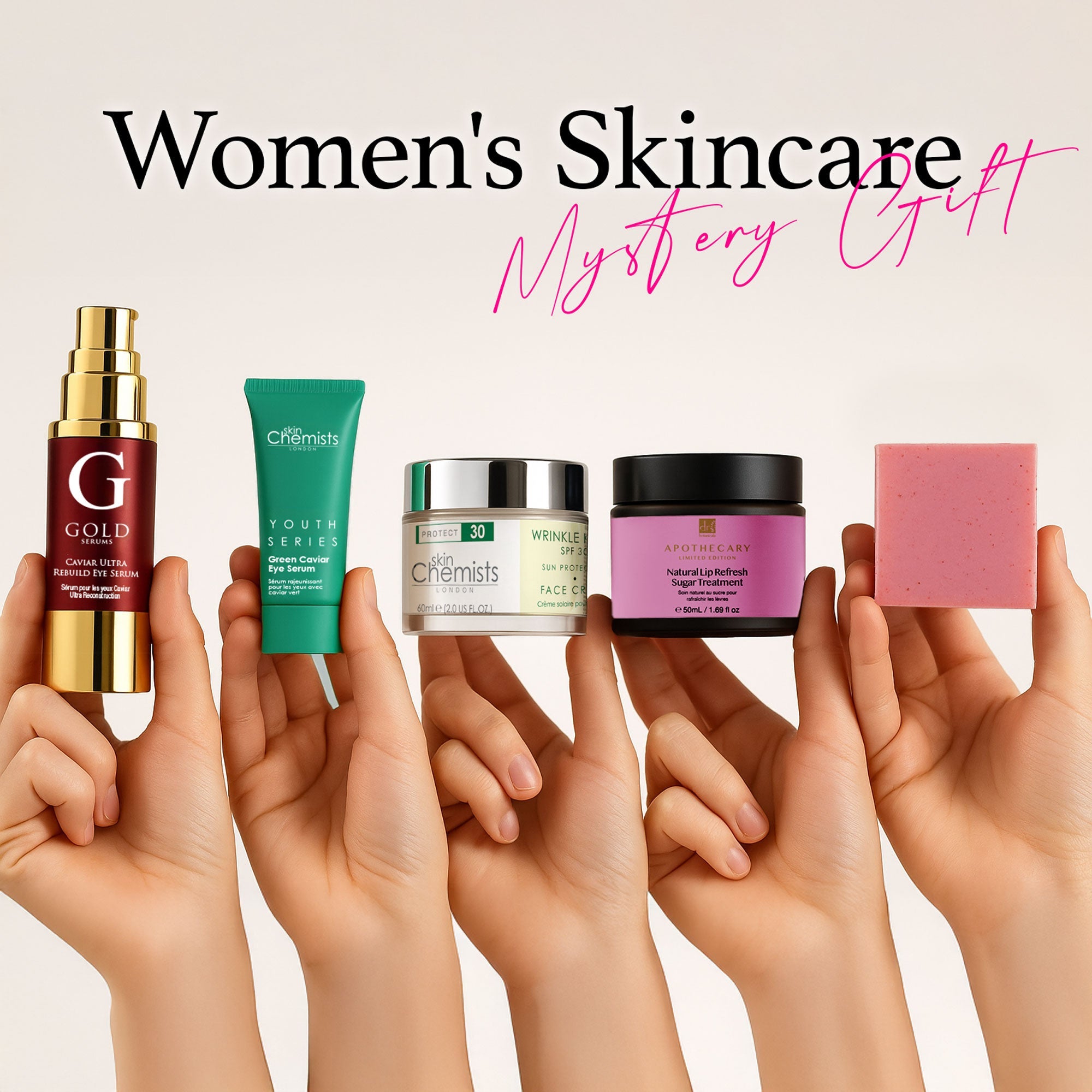 Überraschungsbox für hochwertige Schönheits- und Hautpflegeprodukte für Frauen