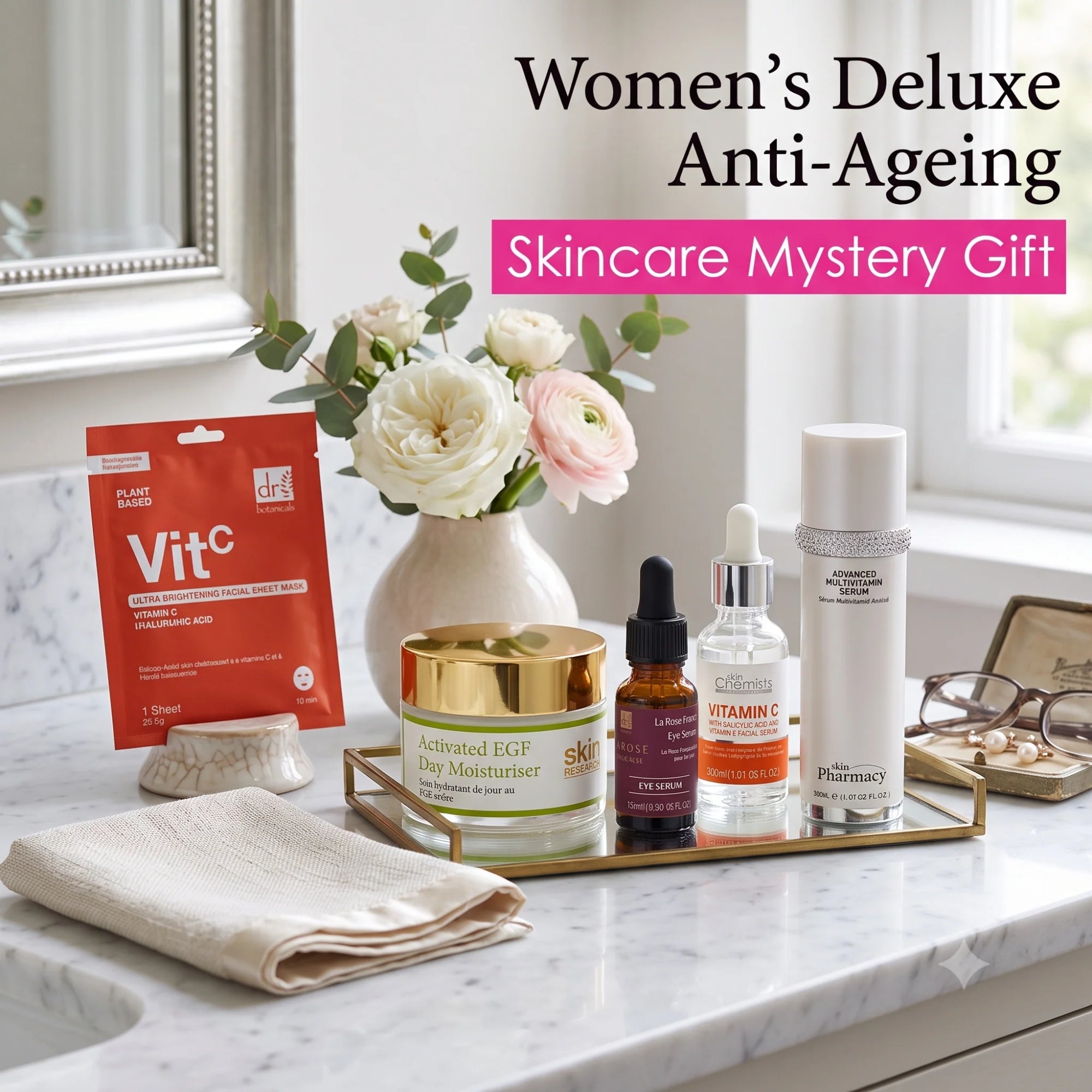 Deluxe-Anti-Aging-Hautpflege- und Beauty-Überraschungsbox für Damen