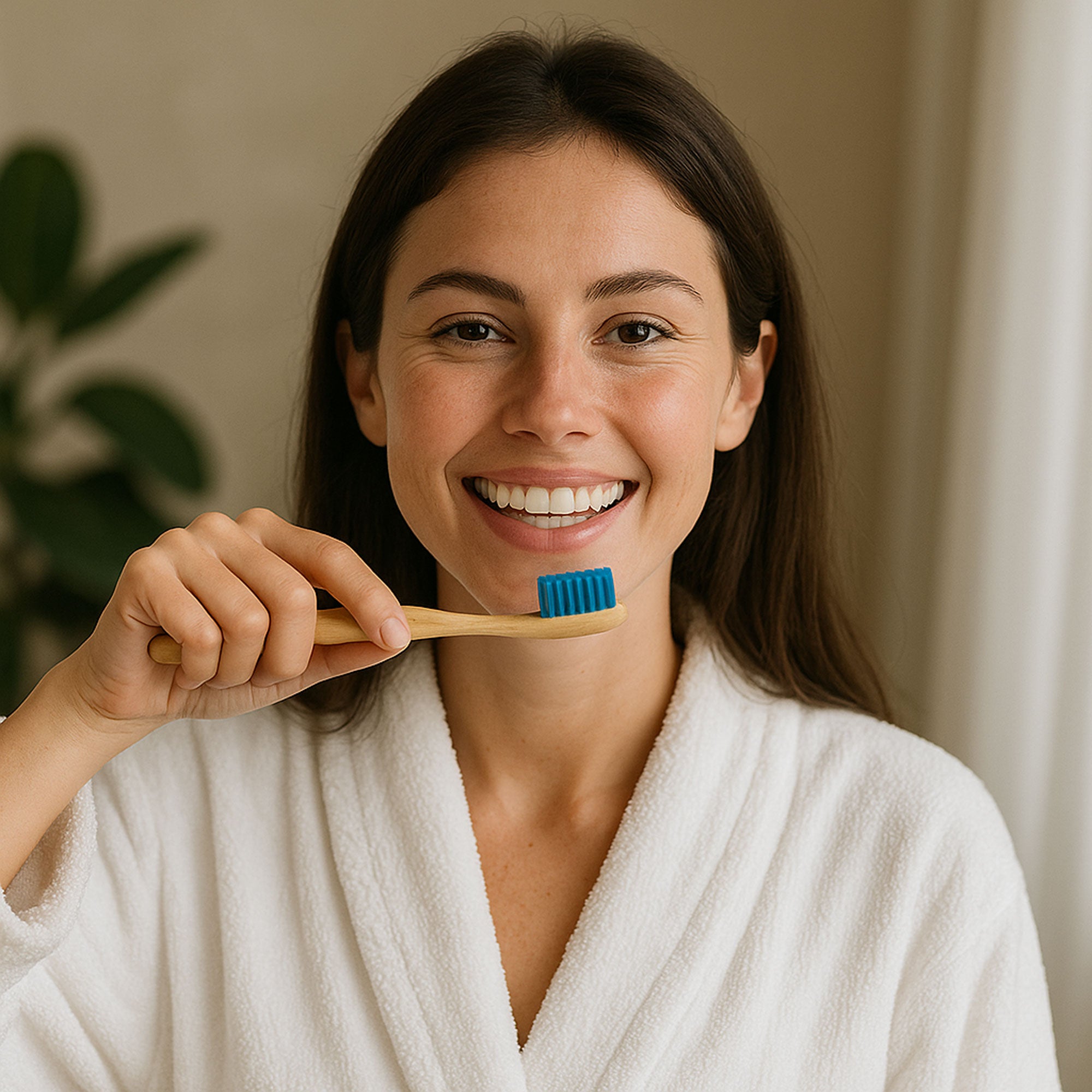 Bambuszahnbürste Blau