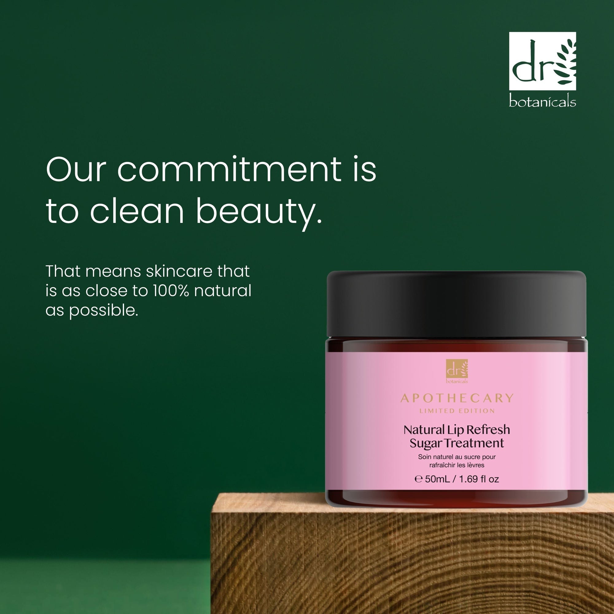 Soin rafraîchissant naturel pour les lèvres au sucre 50 ml