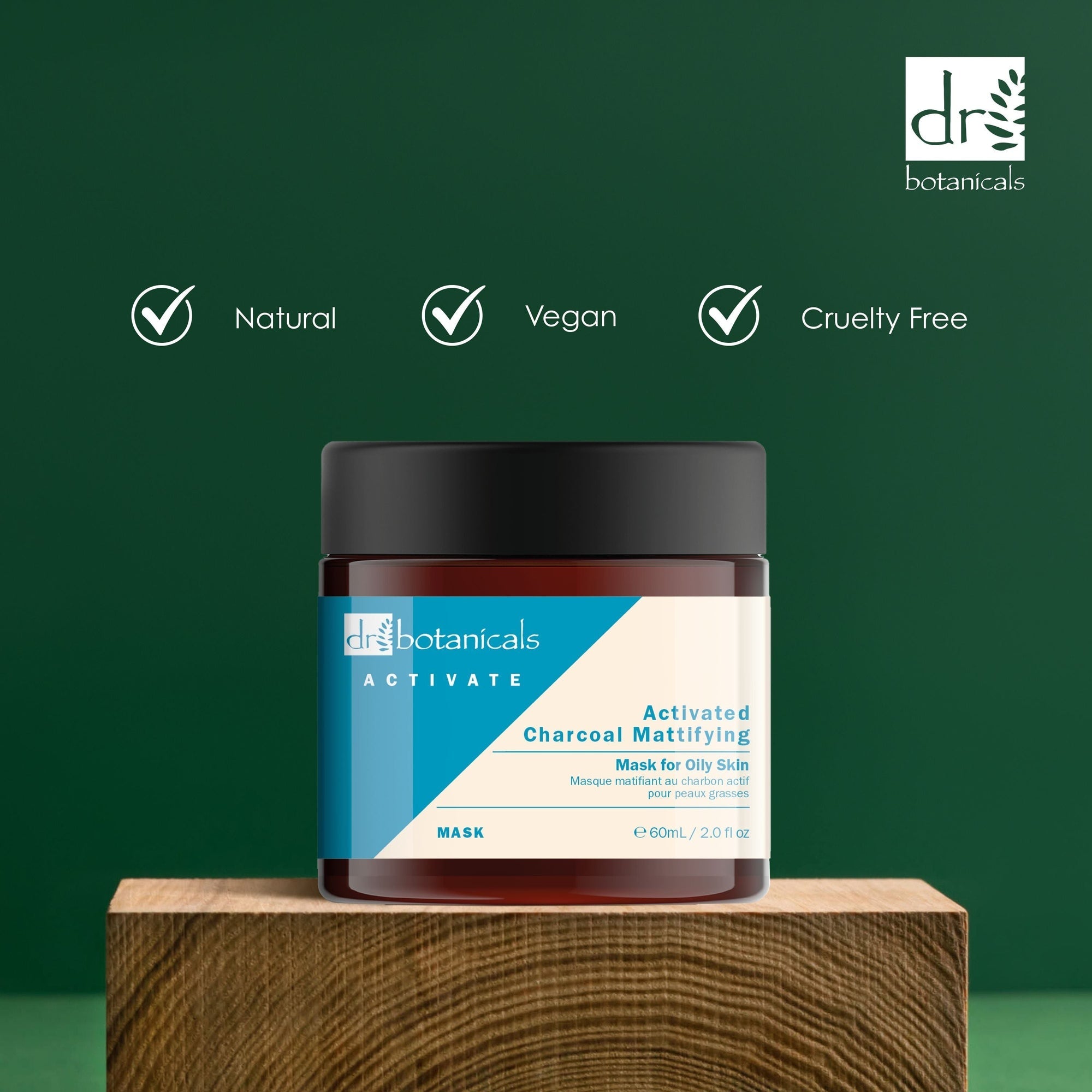 Mattierende Aktivkohlemaske für fettige Haut, 60 ml