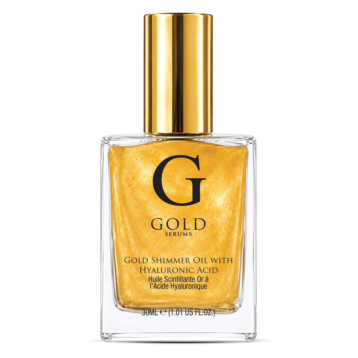 Huile scintillante dorée à l’acide hyaluronique 30ml