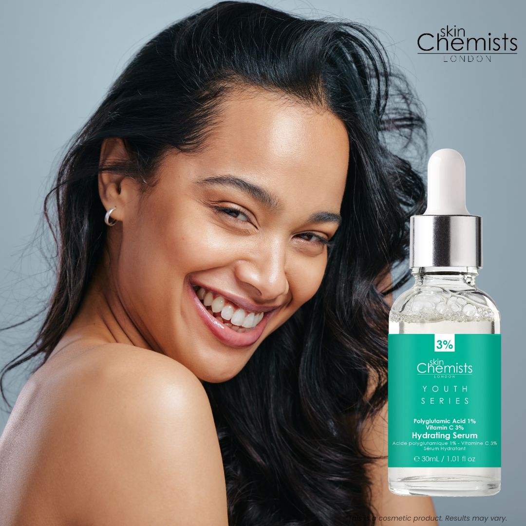 Youth Series Feuchtigkeitsserum mit 1 % Polyglutaminsäure und 3 % Vitamin C, 30 ml