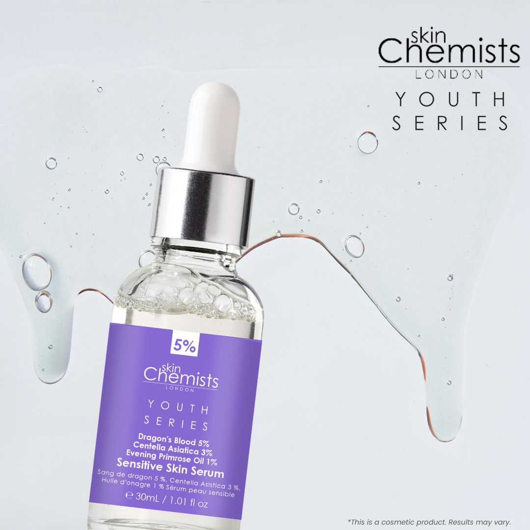Youth Series Serum für empfindliche Haut – Drachenblut 5 %, Centella Asiatica 3 %, Nachtkerzenöl 1 %, 30 ml