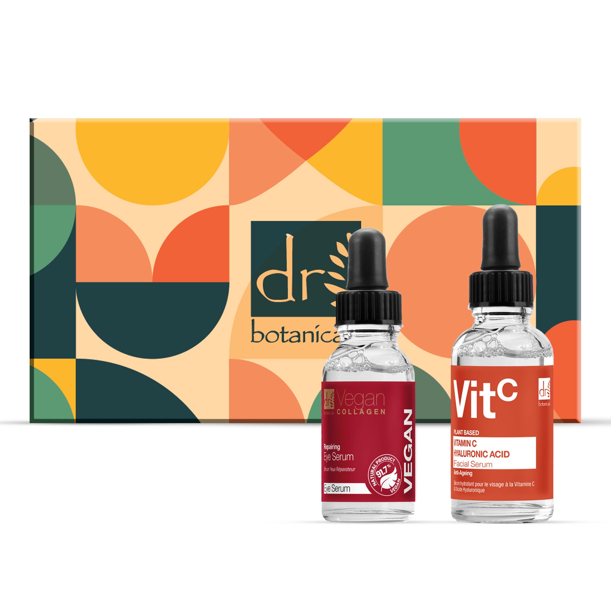 Vitamin C & Hyaluronic Acid Anti-Ageing Serum 30ml + Vegan Collagen Repairing Eye Serum 15ml